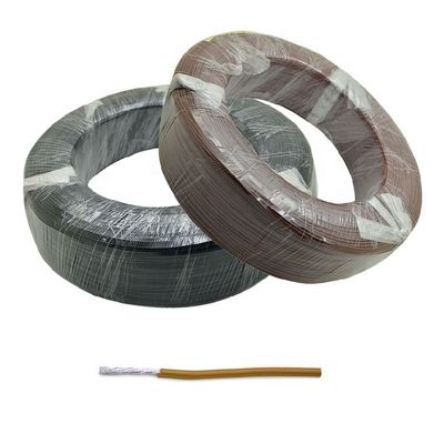 สายไฟทองแดงเคลือบเงินหุ้มฉนวน PFA แบบตีเกลียว 24awg 19/36 พร้อมความทนทานต่อสารเคมีและมี 9 สีให้เลือก