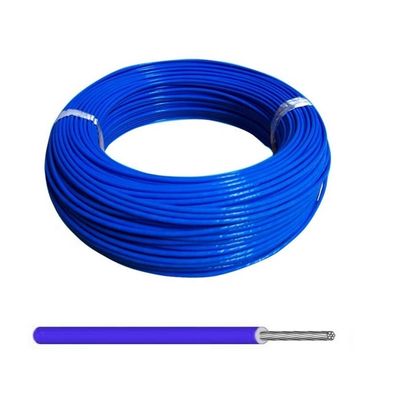 สายไฟทองแดงเคลือบเงินหุ้มฉนวน PFA แบบตีเกลียว 24awg 19/36 พร้อมความทนทานต่อสารเคมีและมี 9 สีให้เลือก