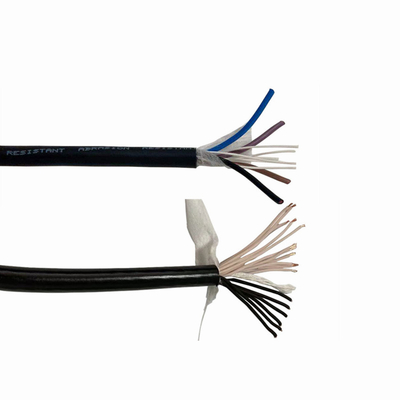 24awg PUR Jacketed Cable ความทนทานต่อน้ำมันฉนวน PVC ที่มีความยืดหยุ่นสูง